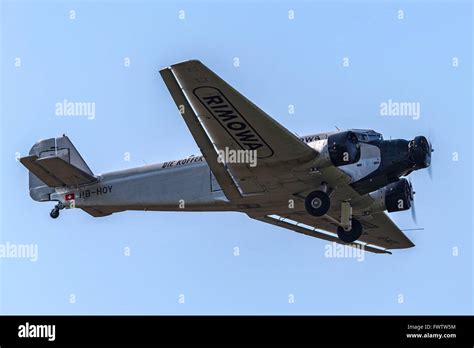 Junkers Ju 52 Hb Hoy German Trimotor Transport Aircraft Operated By Ju
