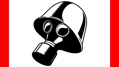 How To Draw Gas Mask Step By Step Drawing Youtube