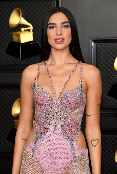 Dua Lipa In A Naked Dress At Rd Annual Grammy Awards Photos