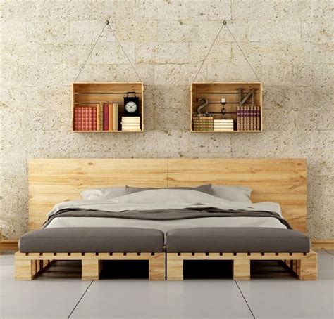 Letto matrimoniale artigianale in legno per camera da letto. riciclo-creativo-pallet-letto-matrimoniale-testata ...