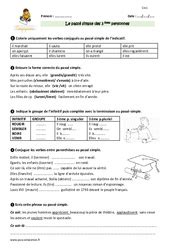 Le participe passé permet de former les temps composés comme le passé composé. Passé simple : CM1 - Cycle 3 - Exercice évaluation révision leçon