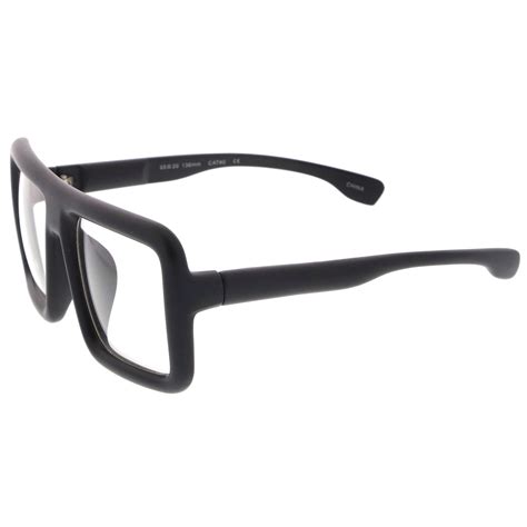 Oversize Bold Thick Frame Clear Lens Square Eyeglasses 58mm Sunglassla