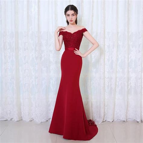 Vestido De Noche Rojo Largo Ajustado Elegante Fiesta Boda ...
