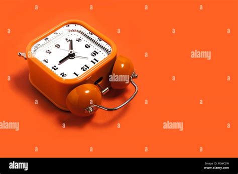 Orange Vintage Alarm Clock Stock Photo Alamy