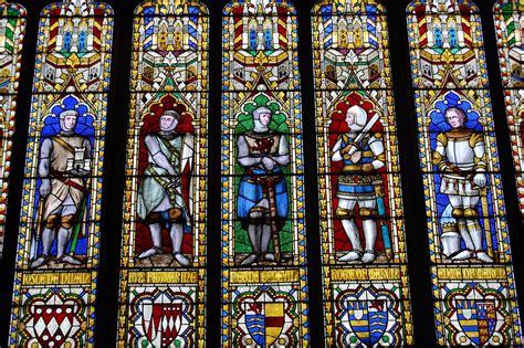 Stained Glass At Ludlow Ancestor Sir Fulk Fitwarines Arms Are Shown