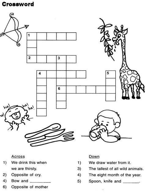 Just click on a link to open a printable pdf version of the desired worksheet. Easy Kids Crosswords Puzzles | Activity Shelter
