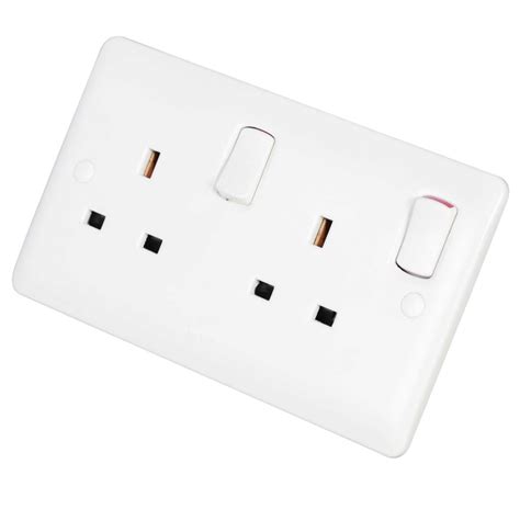 Legrand 13a Dp 2 Gang Switched Socket White 730070 Cef