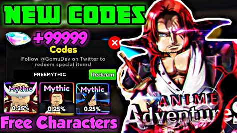 Anime Adventures New Codes Mythic Unit Codes And Secret Codes Update
