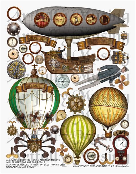 Thumb Image Steampunk Collage Sheets Hd Png Download Kindpng