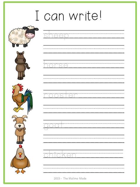 Farm Animals Vocabulary, Math and Literacy Package [ELA + ESL] [No Prep