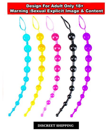 Adultvilla Anal Ball Butt Plug Large Size Black Anal Beads Silicone