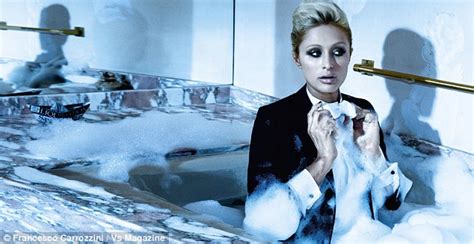 Paris Hilton Takes A Bath In A Tuxedo For Sophisticated New Vs Magazine