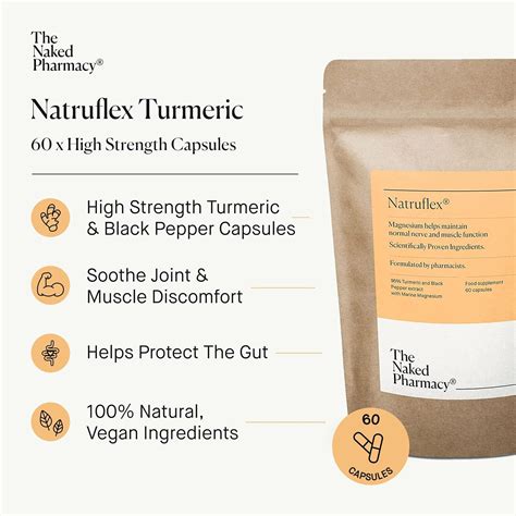 The Naked Pharmacy Natruflex Turmeric Capsules Capsules