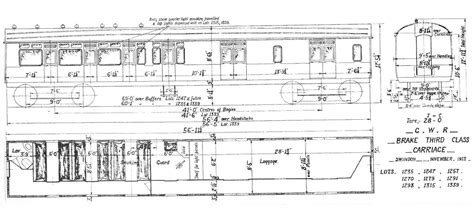 Train Carriage Tech Drawing Dimensions
