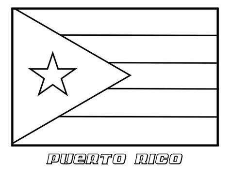 Puerto Rico Flag Coloring Page Free Printable Coloring Pages For Kids