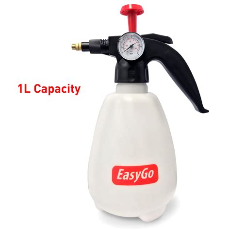 Easygo Spray Bottle 1 Liter 34 Ounces Hand Pump Pressure Sprayer W