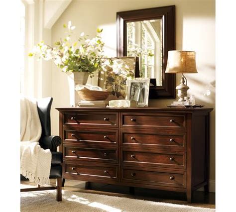 Keep a hotel or apartment looking nice while allowing the resident to store clothes and get dressed. Hudson 8-Drawer Extra Wide Dresser | Dresser top decor ...