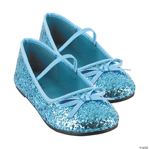 Blue Glitter Ballet Shoes For Girls Oriental Trading