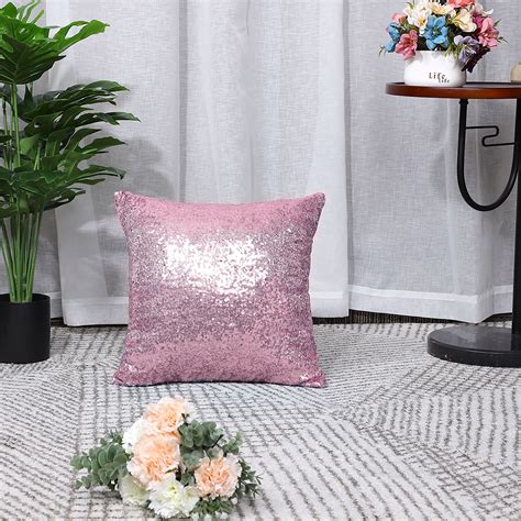Decorative Square Shiny Sparkling Comfy Sequin Throw Couch Pillow Cover
