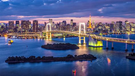 Rainbow Bridge Tokyo Japan Uhd 4k Wallpaper Pixelz