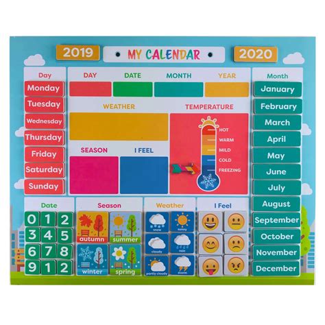 Pneat My First Daily Magnetic Calendar Kids Learning Calendar