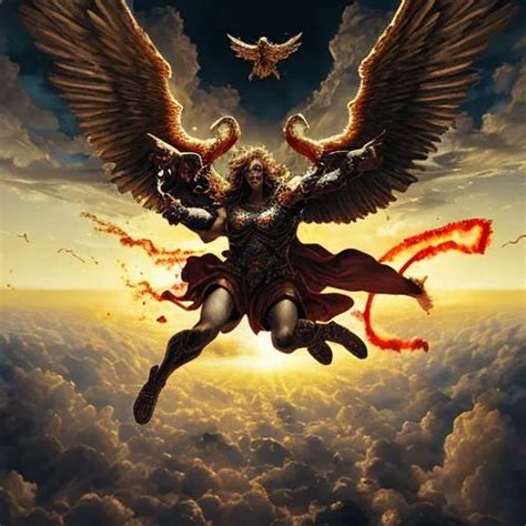 Archangel Michael Defeating Satan During Apocalypse
