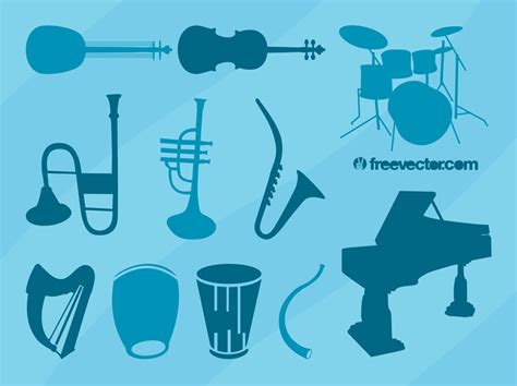 Musical Instruments Vector Collection Vector Art And Graphics