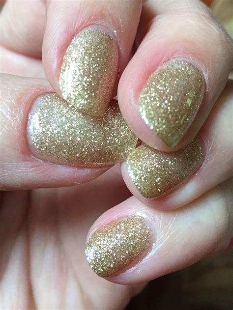 Pink Gellic Gold Glitter Gel Polish On Natural Nails This Works Great