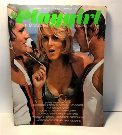PLAYGIRL AUGUST 1974 Hot Hairy Aussie Brothers Nude Don Imus Gene