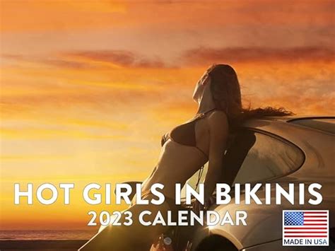 Hot Girl 泳裝日曆 2023 月曆 壁掛日曆 性感模特 女郎 比基尼 大號 30 個月有 12 個月寫在計畫本 Free Hot