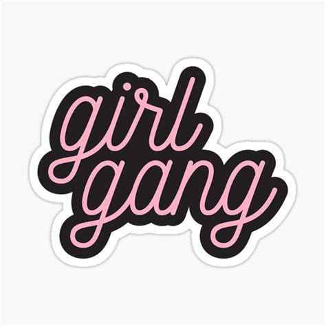 Pink Girl Gang Sticker By Xelaluna Redbubble