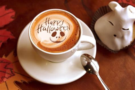 Happy Halloween Coffee Stock Photo Image Of Background 127798796