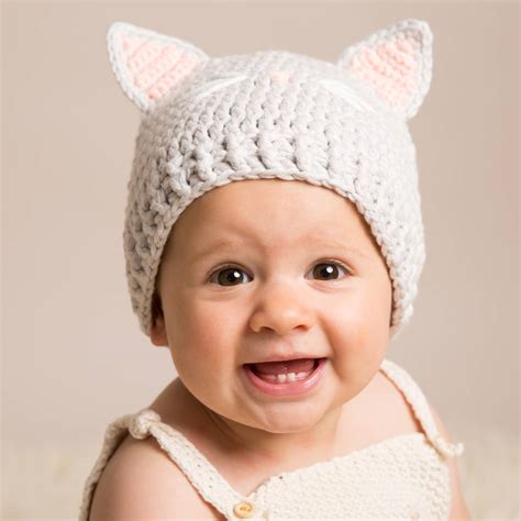 Hand Crochet Baby Cat Hats By Attic