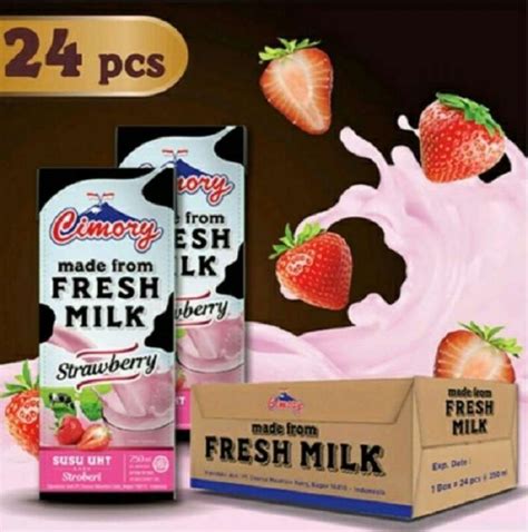 Promo Cimory Uht Milk Strawberry Ml Pcs Karton Diskon Di