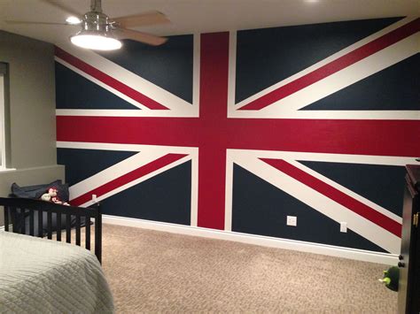 Union Jack Painted Wall Sw Gailforce Sw Current And Sw Eider White