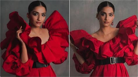 Sonam Kapoor In Bright Red Dress Proves Exaggerated Sleeves Can Elevate A Look Instantly