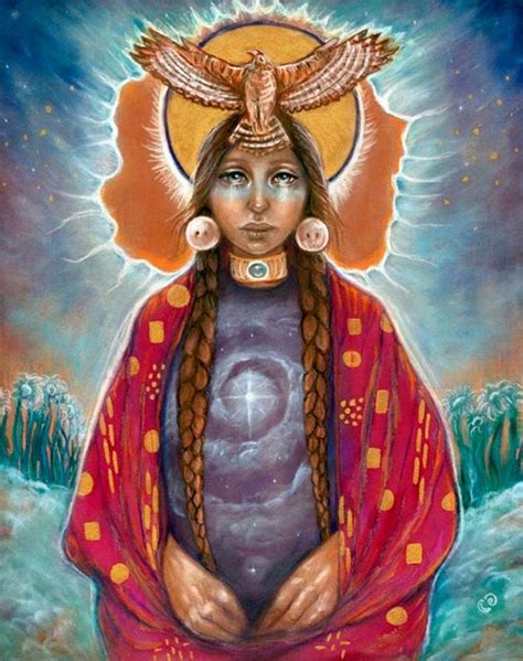 Fine Art Print Creation Shaman Medicine Woman Hawk Native Etsy
