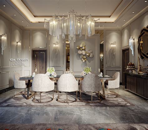 New Classic Villa On Behance Dining Room Design Luxury Dining Room