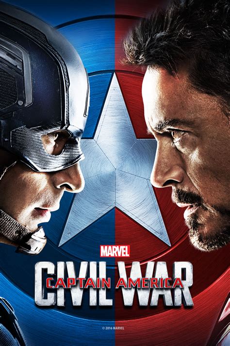 Captain America Civil War Movie Poster Chris Evans Robert Downey Jr