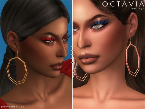 Octavia Earrings By Plumbobs N Fries At Tsr Sims 4 Updates