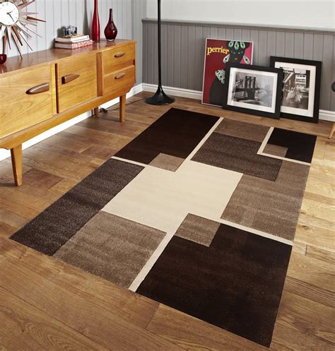 Renzo Collection Center Stage Design Area Rug Brown - 5x7