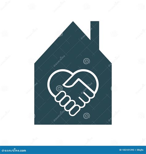 House With Handshake Symbol Stock Vector Illustration Of Handshake