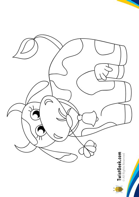Printable Baby Cow Coloring Pages A Castrated Male Kept