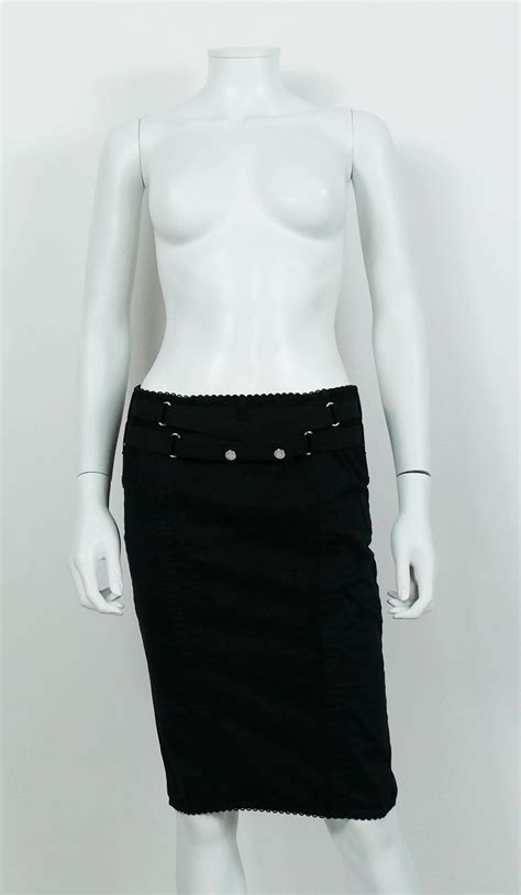 Dolce And Gabbana Dandg Vintage Bondage Strap Skirt And Bustier Top