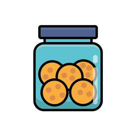 Cookie Jar Clipart Hd Png Cookies In Jar Vector Illustration Isolated