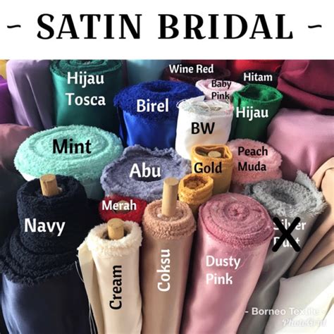 Harga Kain Satin Bridal Per Meter 2019