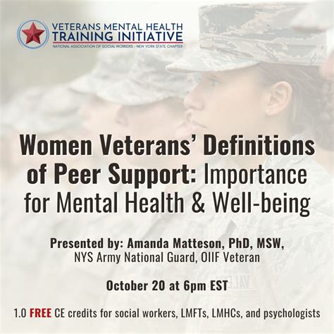 Women Veterans Definitions Of Peer Support Importance For Mental