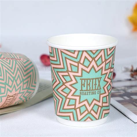 China Custom Disposable Double Wall Paper Cup Coffee Cup For American