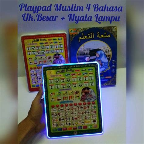 Jual Mainan Playpad Anak Muslim 4 Bahasa Dengan Led Belajar Bahasa Arab