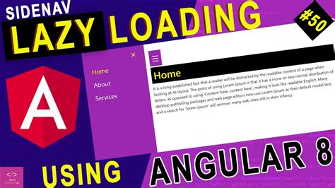 Angular 8 Routing With Lazy Loading SideNav Navbar Angular 8 7 Lazy